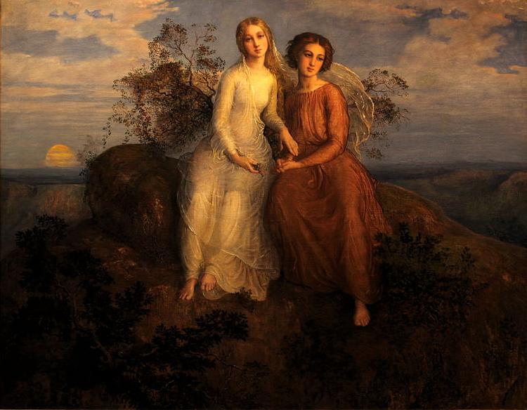 Louis Janmot Poem of the Soul  One evening France oil painting art